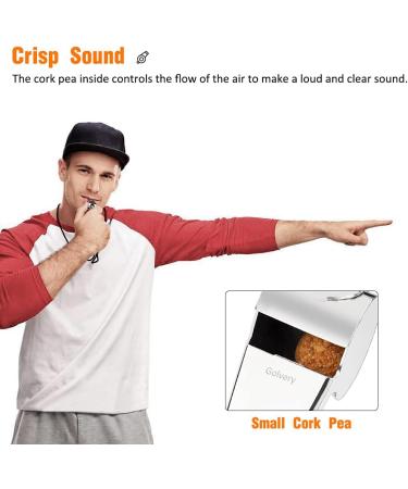 Golvery Metal Referee Coach Whistle - Stainless Steel with Lanyard | Crisp Sound for Sports & Lifeguard Protection - Silver - Buy Online on GoSupps.com