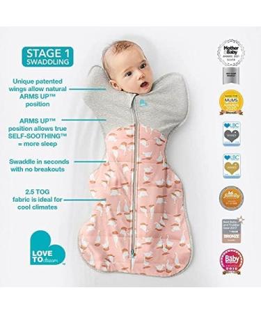 Love To Dream Swaddle UP Baby Sleeping Bag Pink Medium - Self-Soothing Swaddle for Newborns | Calms Startle Reflex | Improves Sleep | 16-20 C | 6-8.5kg | New Born Essentials - Buy Online on GoSupps.com
