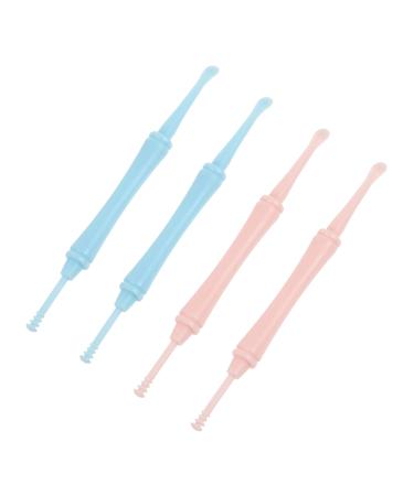 HAKIDZEL 4Pcs Double Head Ear Cleaning Tools Durable Ear Wax with Spiral Massage Tips Ear Wax Removal Supplies for Ear