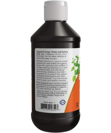 NOW Foods Elderberry Liquid 8 Oz (Pack of 2) - Buy Online on GoSupps.com