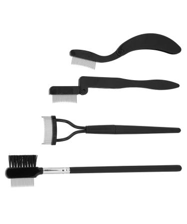 4-Piece Folding Eyebrow Comb & Eyelash Separator Set - Portable Makeup Tools for Women | International Shipping Available - Buy Online on GoSupps.com