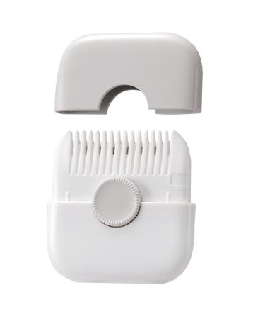 Split Ends Hair Trimmer for Women 2 in 1 Mini Portable Cute Hair Brush Detachable Dustproof Knob Adjustable Stainless Steel Slicer Hair Clipper Grey Hair Brush Hair Clipper