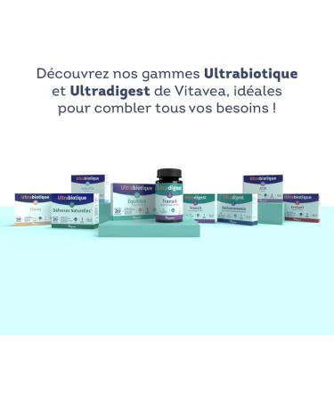 Ultradigest Transit - Natural Intestinal Transit Food Supplement - Made in France - Tamarind Marshmallow Plum - Facilitates Digestion - 30 Vegetable Capsules - 1 Month - Made in France Vitavea - Buy Online on GoSupps.com