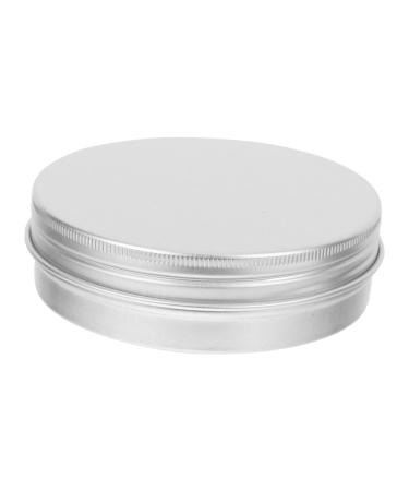 Besportble aluminum can travel cream can with screw cover Round metal socket empty jar aluminum tapping metal tin metal metal pillendose cosmetic container for lip balm cosmetics cream nailart 1 100ml