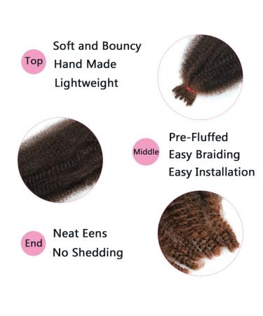 Buy LPARMJIT 24 Springy Afro Twist Hair - 8 Packs Pre-Fluffed Kinky Marley Extensions | Soft Butterflying Style | International Shipping Available - Buy Online on GoSupps.com