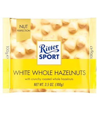Ritter Sport White Chocolate with Whole Hazelnuts 100g Pack of 5