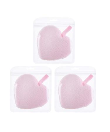 Minkissy 3st Make-up remote cloths make-up removal pad cleaning pads powder quack made of cotton make-up remover for facial pads washable cotton nail polish makeup remover pink