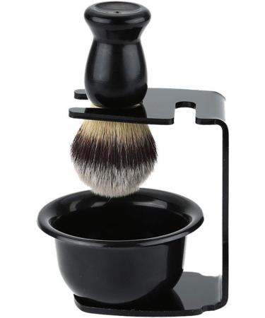 Yardwe Shaving Set | Black Shaving Brush Stand & Bowl | 3-Piece Organizer for Effortless Grooming - Buy Online on GoSupps.com