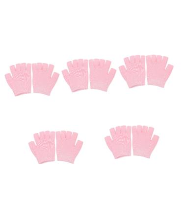 POPETPOP 5 Pairs Gel Moisturizing Gloves Gel Moisturizing Spa Gloves Lotion Gloves for Dry Hands Hand Crochet Mittens Womens Mittens Warm Mittens for Men Miss Fingerless Hand Gloves Dipping