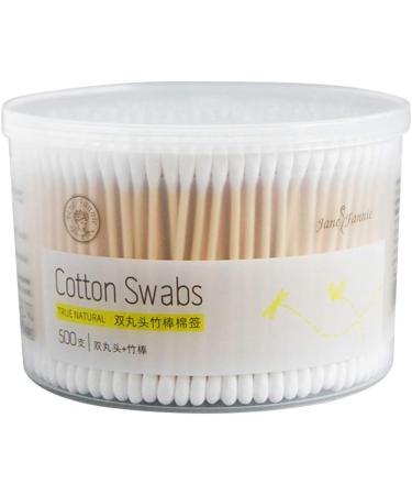 Nuobesty 500 Pcs Cotton Swabs - Double-Headed Hygienic Swabs for Ear Eyeshadow and Wound Care | International Shipping - Buy Online on GoSupps.com