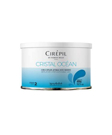 Cirepil - Cristal Ocean - 400g / 14.11 oz Wax Tin - Unscented - Ultra-Fluid Gel Texture - Perfect for Large Body Areas & Sensitive Skins - Rosin & Beeswax Free - Strips Needed