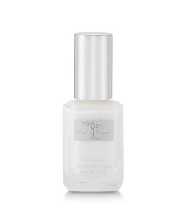 Karma Organic Nail Polish - Quick Dry Nail Lacquer  Non-Toxic  Vegan  and Cruelty-Free Nail Paint Art for Adults & Kids - No Toluene  No Formaldehyde  No DBP  and Free of TPHP (French White  0.43 fl oz.)