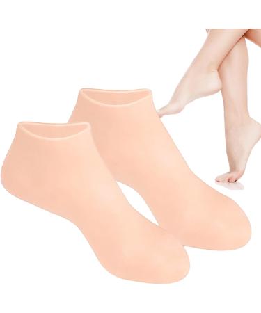 Silicone Moisturizing Socks for Cracked Feet | Slip-Resistant Elastic Foot Care | 2 Pairs Winter Spa Gel Socks for Women - Buy Online on GoSupps.com