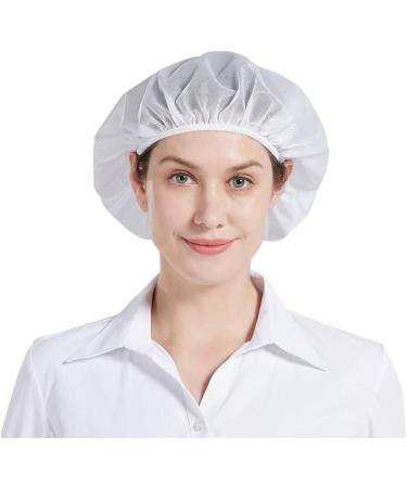 Nanxson 3Pcs White Bouffant Caps - Food Service Hair Nets for Factory Workers | CF9047 - Buy Online on GoSupps.com