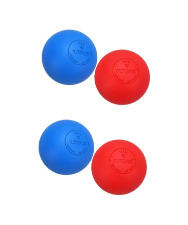 Frcolor 4 pieces of muscle roll Yoga massage bar Massage device with back roll Muscle Rollerball Massage devices for feet Massage balls Running point Yoga balls ice hockey deep