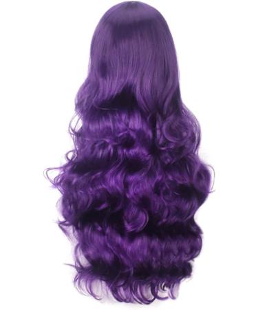 ColorfulPanda 32inch Long Curly Dark Purple Wig for Women - Heat Resistant Synthetic Wigs for Cosplay, Halloween, Party - Buy Online on GoSupps.com