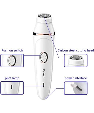 Multifunctional Hair Removal for Face 7 in 1 Women Body and Face Epilator Instant Painless Smooth Electric Facial Hair Remover Cordless Rechargeable Hair Razor Shaver Kit for All Skin Types - Buy Online on GoSupps.com