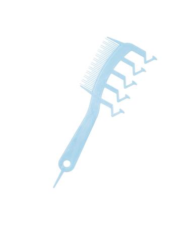 Peigne dents larges en forme de Z pour d m ler les cheveux bleu