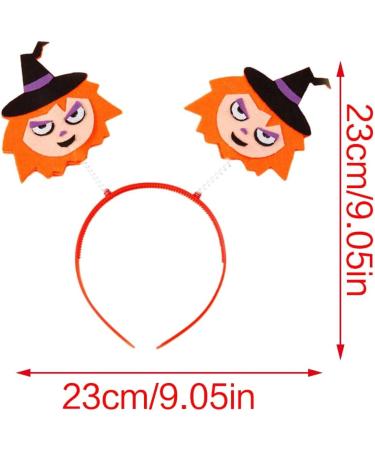 hgnxa Halloween Witch Headband Day of The Dead Nonwoven Hairband Material Kits Headpieces for All Age Festival Hair Decors Angry Pumpkin Hair - Buy Online on GoSupps.com
