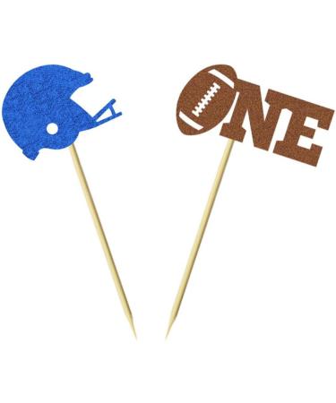 24 Pcs Football Theme Cupcake Toppers Baby's First Birthday Party Cake Decoration Dessert Insert MGPFERD - Buy Online on GoSupps.com