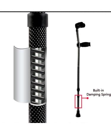 Folding Forearm Crutches Adjustable Crutches for Adults Spring Shock Absorption System Medical Mobile Auxiliary Accessories for Elderly Handicapped & Disabled Users Anniversary Lucky Star - Buy Online on GoSupps.com