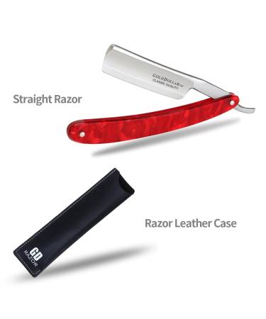 Premium Straight Edge Razor for Men | Stabilizer-Free Barber Razor with Acrylic Handle | Best Shaving Safety Razor for Grooming - Buy Online on GoSupps.com