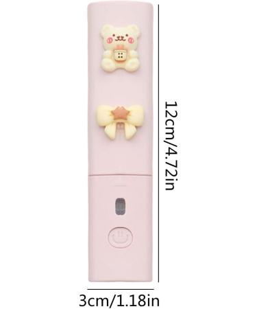 Minii Hair Straightener - Usb Powered Hair Curling Iron 2 in 1 Travel Curling Wand Voltage Curling Iron | Portable Hair Curler Anti-Scald Bangs Curling Iron Suitable for Curly Hair Straighten Cherry Bloossom Powder - Frree 2 Patch Random - Buy Online on GoSupps.com