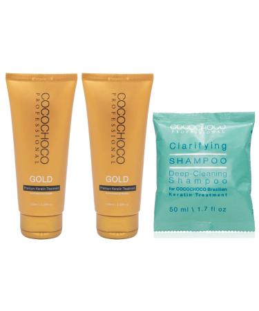 COCOCHOCO GOLD Professional Or Premium Keratin Hair Treatment 200ml + Clarifying Shampoo 50ml
