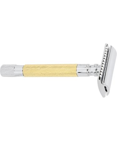Double-Sided Safety Razor | Manual Retro Razor | Non-Slip Gold Design for Home & Travel - International Shipping Available - Buy Online on GoSupps.com
