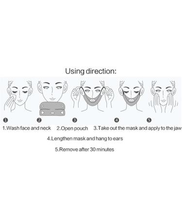 5PC Anti Double Chin Face Mask Double Chin Mask Double Chin Reducer V Jawline Shaping Masks V Line Lifting Mask for Women Firm Skin and Prevent Sagging - Buy Online on GoSupps.com