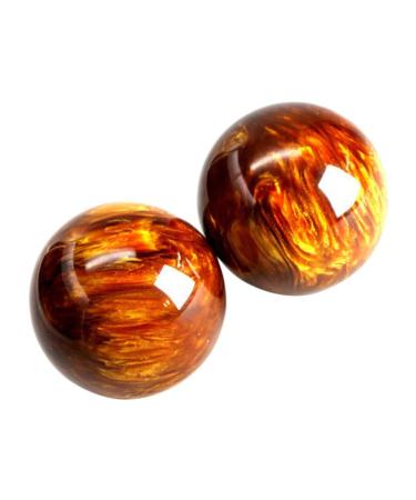 Fomiyes 2st health ball finger exercise ball chatting soft tissue manual exercise baoding balls train exercise balls for older people resin gift massage fitness