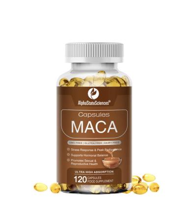 Premium Blend - Maca Root 6000mg Ashwaghanda 500mg and More - Energize Boost Vatality and Enhance Well Being 120 Capsules - 2months Supply