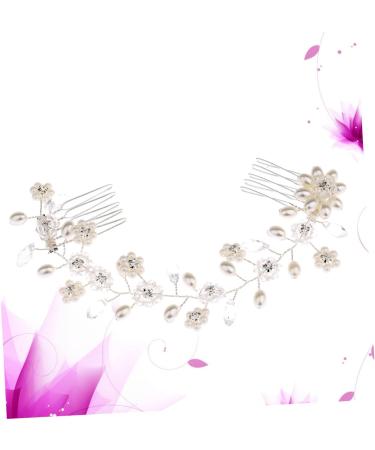 Ipetboom Hair Accessories for Women Pearl Hair Barrettes Rhinestone Barrettes Rhinestone Headpiece Rhinestone Pearl Hair Comb Hair Accessory for Women Tiara Bride Wedding Hairpin - Buy Online on GoSupps.com
