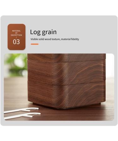 Tlilyy Nordic Simple Dental Floss Box - Customizable Walnut Wood Easy to Use 9.6x9.6x6 cm | International Shipping - Buy Online on GoSupps.com