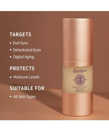 Eyes On Duty Eye Gel 15 mL | Hydrate & Brighten Under Eyes | Reduce Puffiness & Dark Circles | 100% Organic Green & Cherry Coffee Aloe Vera Gel - Buy Online on GoSupps.com