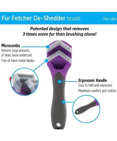 Posh Pooch Deshedding Cat Brush Tool Bladeless Deshedding Malting Cat Deshedder Kitten Brush Tool To Remove Loose Hair & Help Cat Shedding & Malting Safe Alternative to Sharp Blades - Buy Online on GoSupps.com