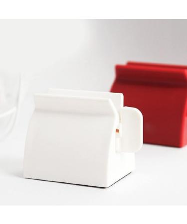 Toothpaste Squeezer For Creative Manual Squeezing Gadget Bathroom Supplies For Women Men Makeup Tube Lotion Cream Rolling Toothpaste Dispenser White - Buy Online on GoSupps.com