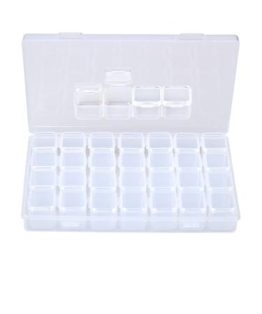 Siming sorting box transparent (empty) 28 compartments removable two-seater bead box