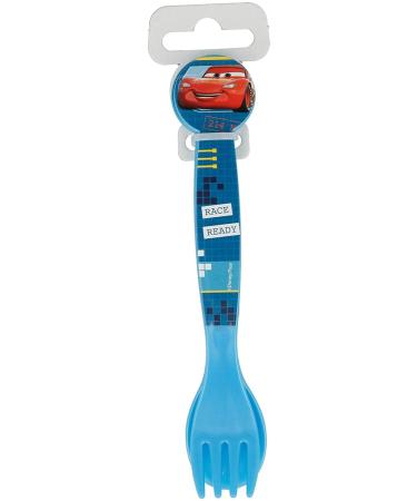 Cars Plastic Cutlery Set Spoon and Fork Blue