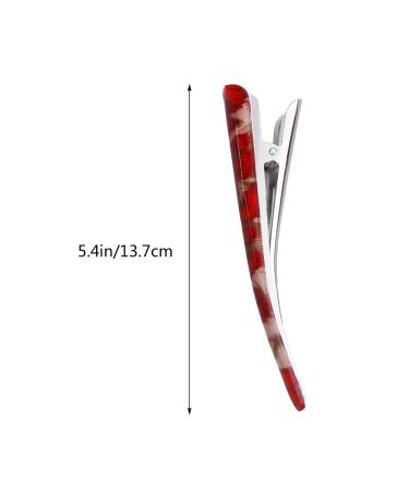 Lurrose 6-Piece Large Duck Beak Hair Clips - Leopard Pattern Alligator Clips for Women & Girls - Random Colors - Stylish & Durable Hair Accessories - Buy Online on GoSupps.com