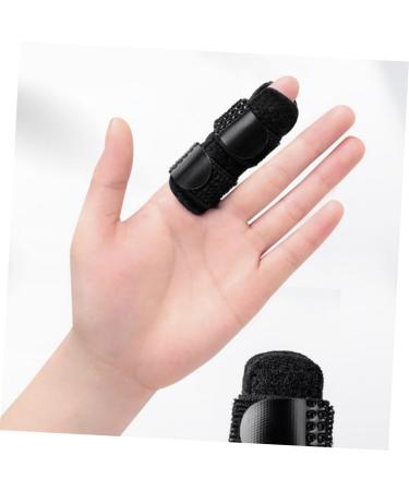 FRCOLOR 5pcs Breathable Finger Splint Set | Portable Finger Joint Brace for Fixation | Adjustable Finger Strap Support | Black - Buy Online on GoSupps.com