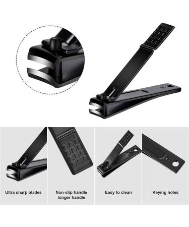 Professional Thick Nail Clippers for Fingernails and Toenails - Black - Buy Online on GoSupps.com