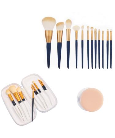 12 pieces makeup brushes set contain blush concealer eyeshadow foundation eyeliner powder brush have make up bags