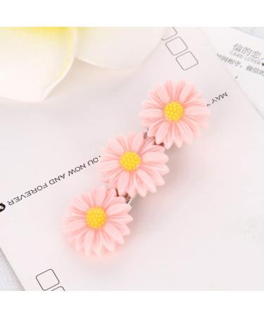 Uonlytech 10pcs Daisy Flower Hair Clips - Beach Wedding Hair Accessories for Women - Pink Hawaii Flower Barrettes - Buy Online on GoSupps.com