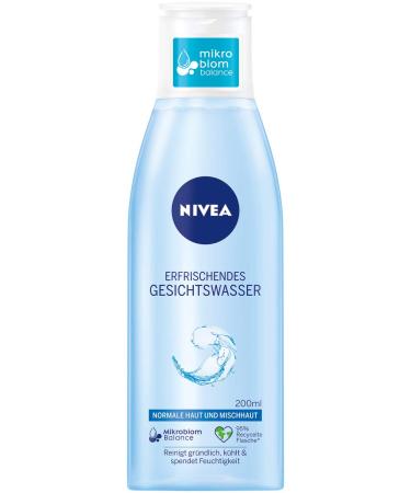 NIVEA Refreshing Facial Toner for Normal and Combination Skin (200 ml) Facial Toner invigorates and refreshes The Skin mild Facial Toner Provides Intensive Moisture 200 ml - old version