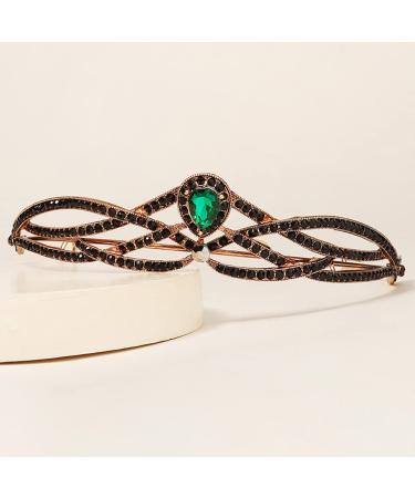 Beaupretty Princess Bride Baroque Headband - Emerald Crystal Tiara for Wedding and Halloween - Buy Online on GoSupps.com