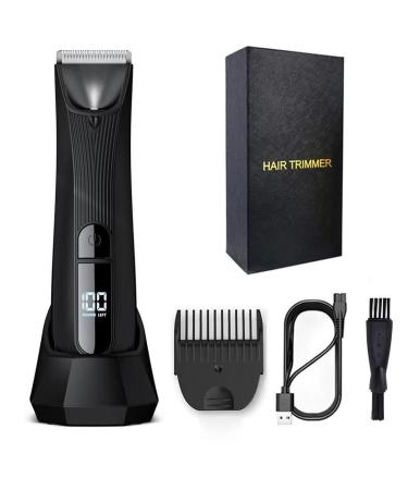 Hair Clippers for Men Electric Hair Clippers Body Hair Trimmers with Charging Base LED for Man Groin & Pubic Waterproof Groomer Clippers Shaver Razor One Color