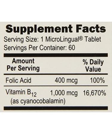 Superior Source No Shot B12/Folic Acid 1000mcg/400mcg 60ct - Fast-Dissolve Tablets - Buy Online on GoSupps.com