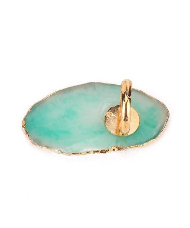 Fingernail rings nail art Polish owner Harz Mini holder manicure tool for displaying your finished for decoration sets nail as photography props (green)