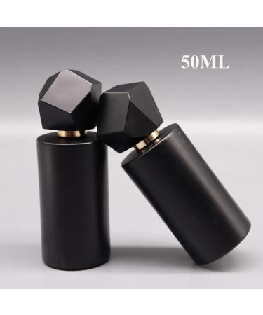 50ml Black Gold Polyhedral Refillable Glass Perfume Bottle - Portable Travel Makeup Spray - Buy Online on GoSupps.com